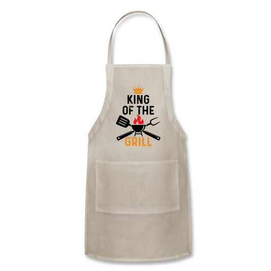 King of the Grill Adjustable Apron with Pockets - natural