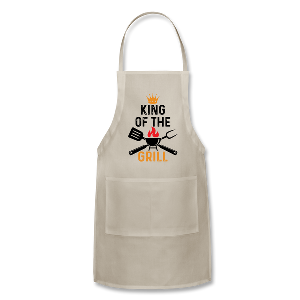 King of the Grill Adjustable Apron with Pockets - natural