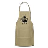 Mind if I Smoke Adjustable Apron with Pockets for Men and Women - khaki