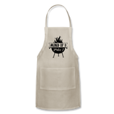 Mind if I Smoke Adjustable Apron with Pockets for Men and Women - natural