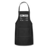 BBQ Timer Adjustable Apron with Pockets for Men and Women - black