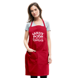 Grillin' with My Homies Adjustable Apron with Pockets for Women - red