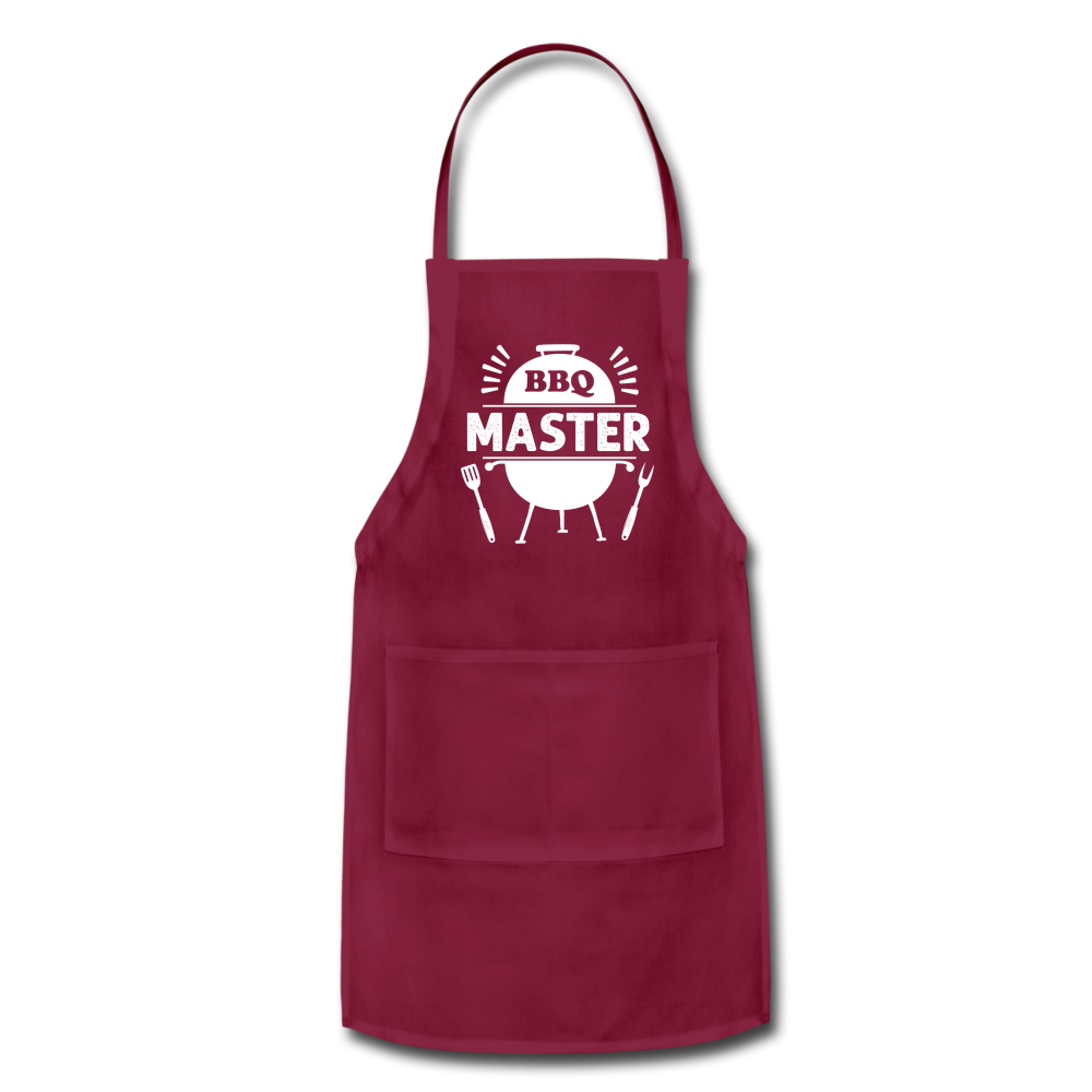 BBQ Master Adjustable Grilling Apron for Men - burgundy