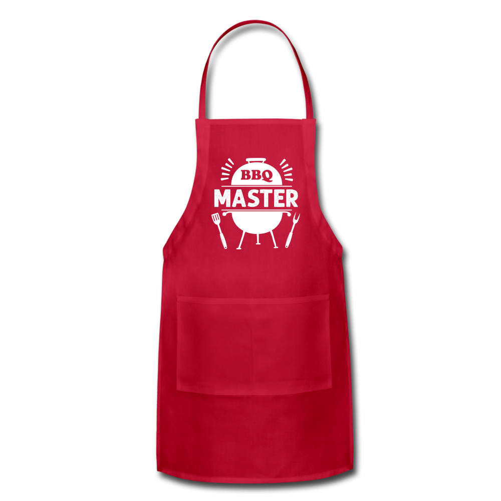 BBQ Master Adjustable Grilling Apron for Men - red
