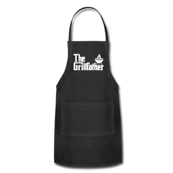 The Grillfather Adjustable Apron with Pockets for Men - black