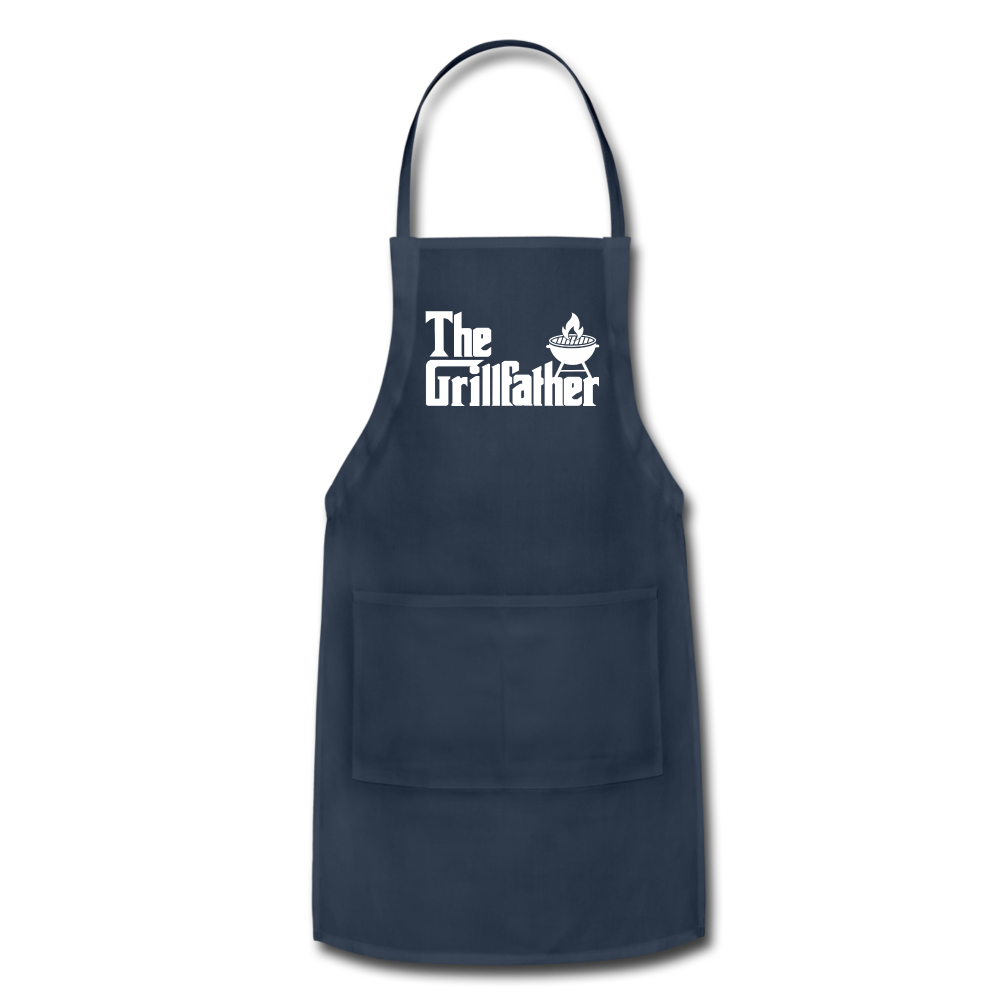 The Grillfather Adjustable Apron with Pockets for Men - navy