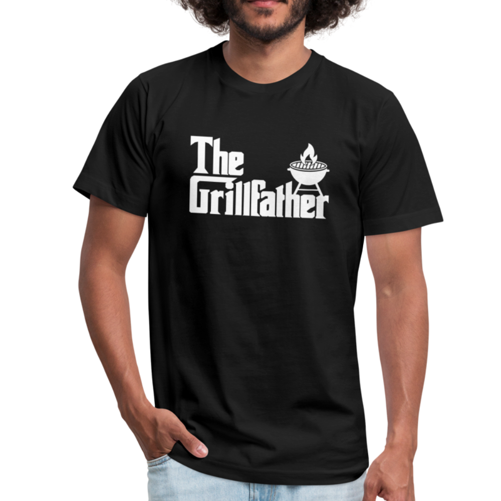 The Grillfather Unisex Jersey T-Shirt by Bella + Canvas - black