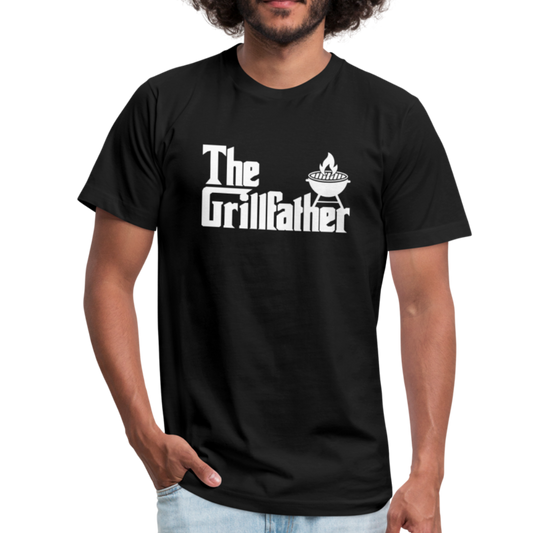The Grillfather Unisex Jersey T-Shirt by Bella + Canvas - black