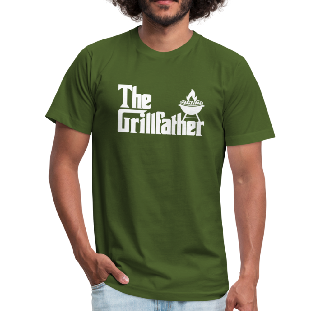 The Grillfather Unisex Jersey T-Shirt by Bella + Canvas - olive