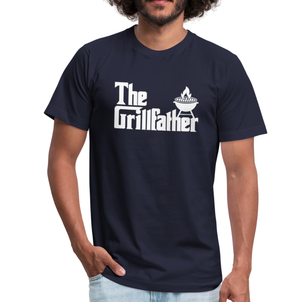 The Grillfather Unisex Jersey T-Shirt by Bella + Canvas - navy