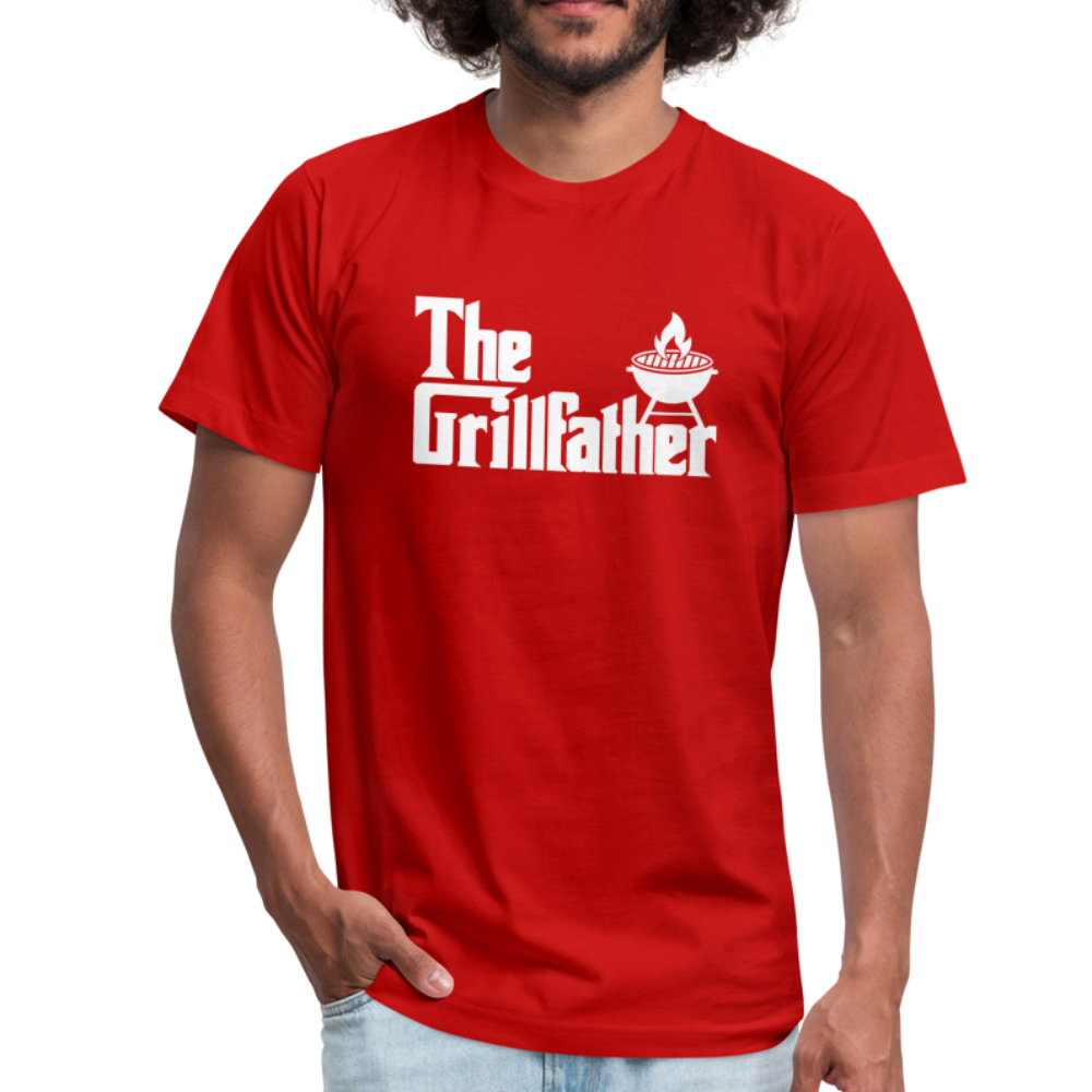 The Grillfather Unisex Jersey T-Shirt by Bella + Canvas - red