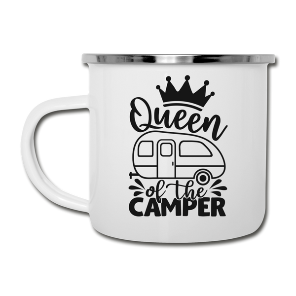 Queen of the Camper Camping Mug - white