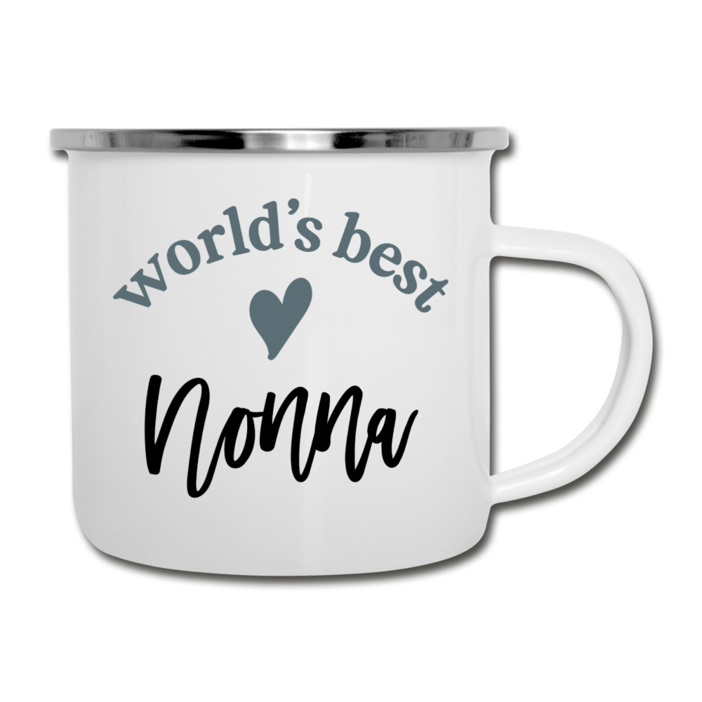 World's Best Nonna Camping Mug - white