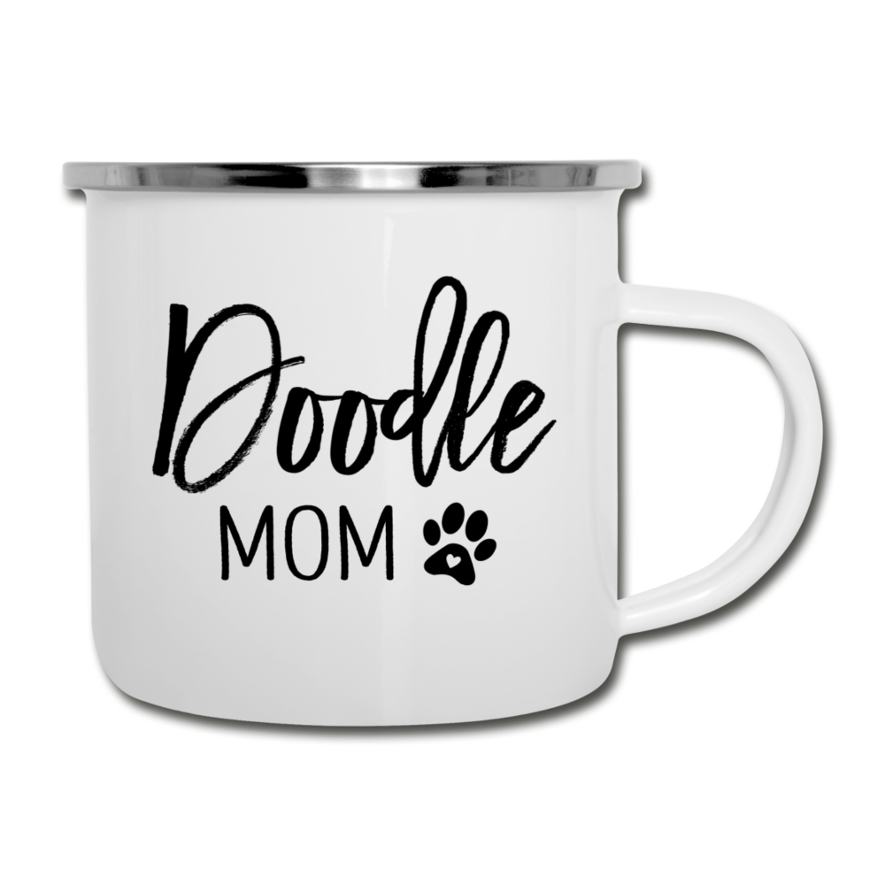 Doodle Mom Camping Mug - white