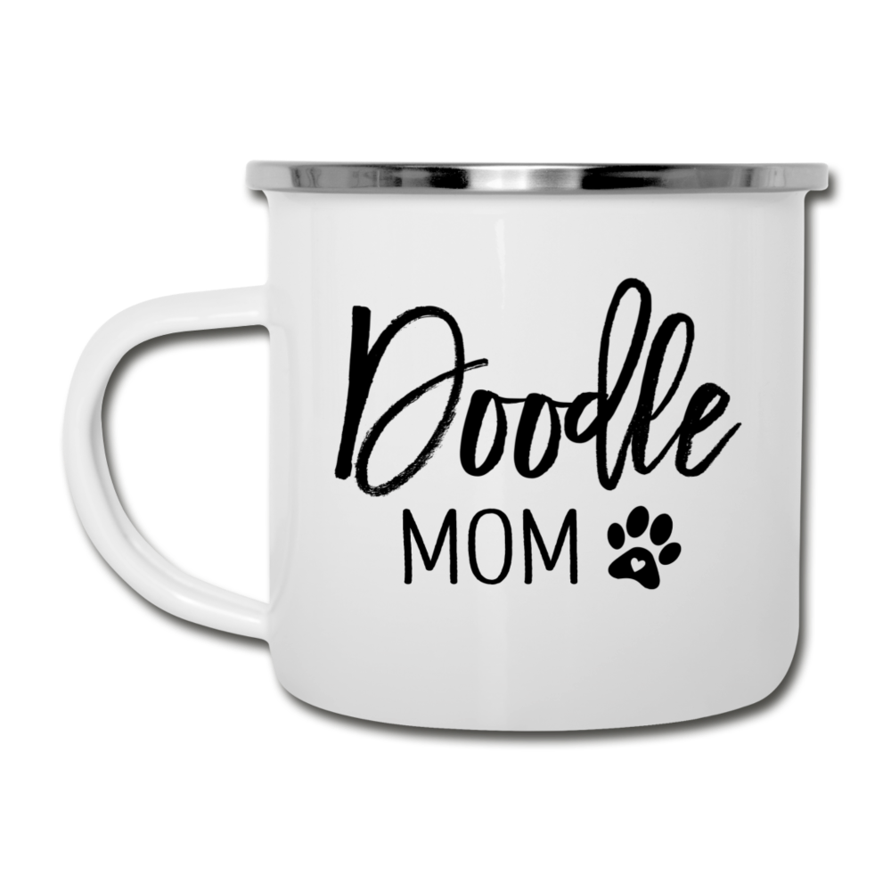 Doodle Mom Camping Mug - white