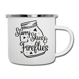 Starry Skies & Fireflies Camper Mug - white