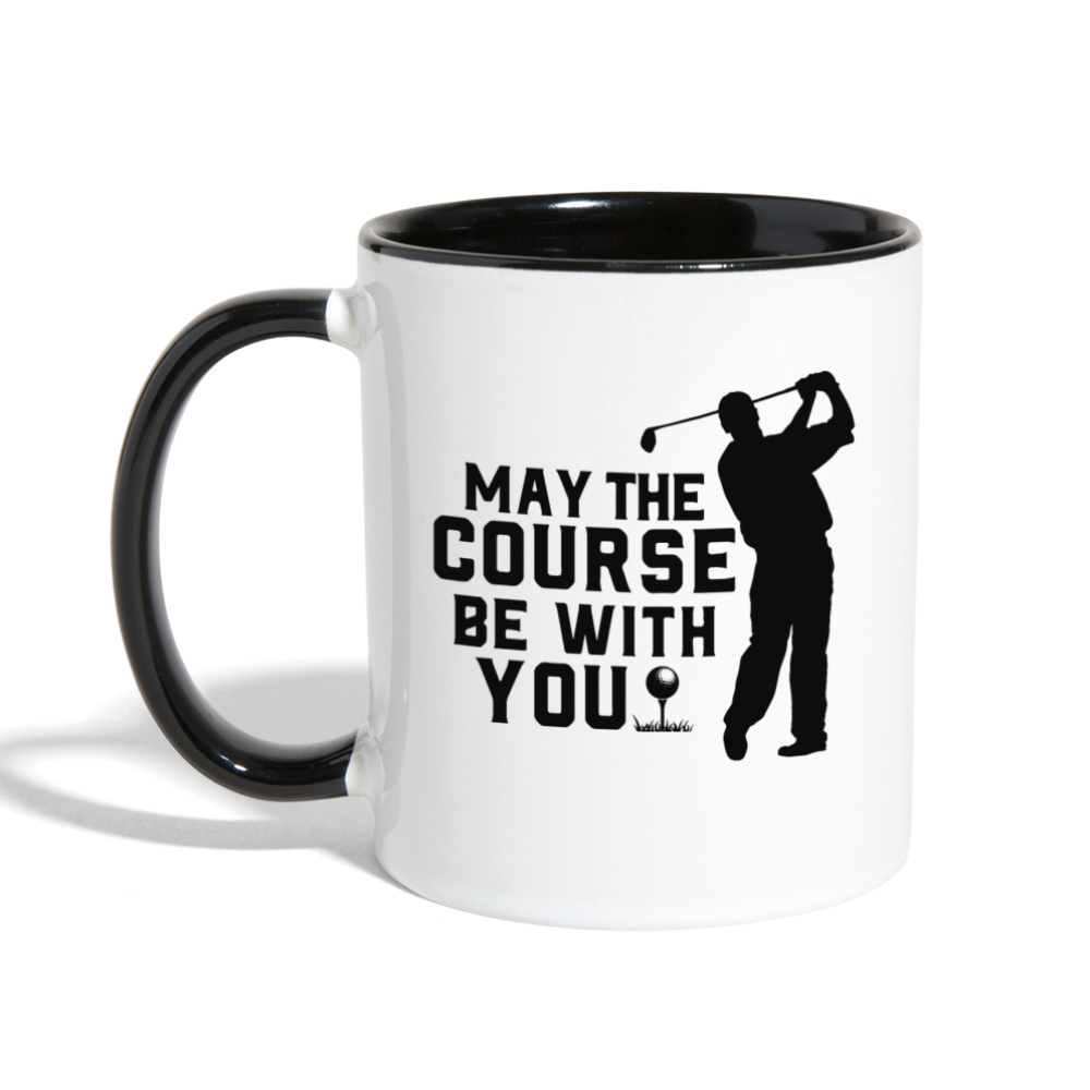 May the Course Be With You Contrast Coffee Mug - white/black