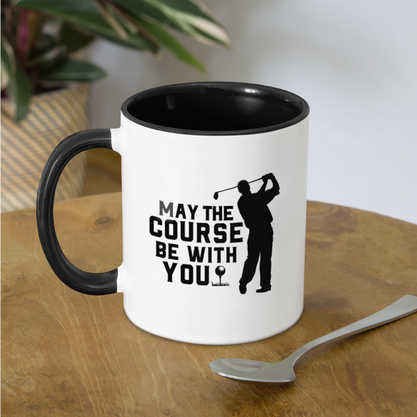 May the Course Be With You Contrast Coffee Mug - white/black