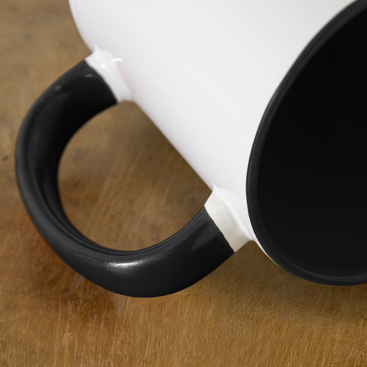 May the Course Be With You Contrast Coffee Mug - white/black
