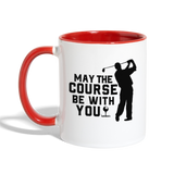 May the Course Be With You Contrast Coffee Mug - white/red