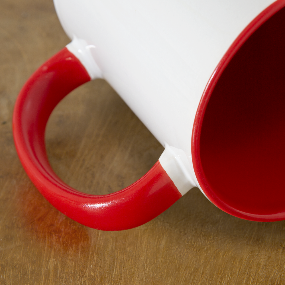 May the Course Be With You Contrast Coffee Mug - white/red