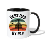 Best Dad By Par Disc Golf Contrast Coffee Mug - white/black