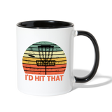 I'd Hit That Disc Golf Contrast Coffee Mug - white/black
