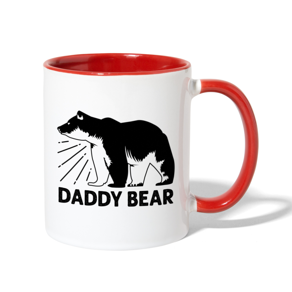 Daddy Bear 11oz Contrast Coffee Mug - white/red