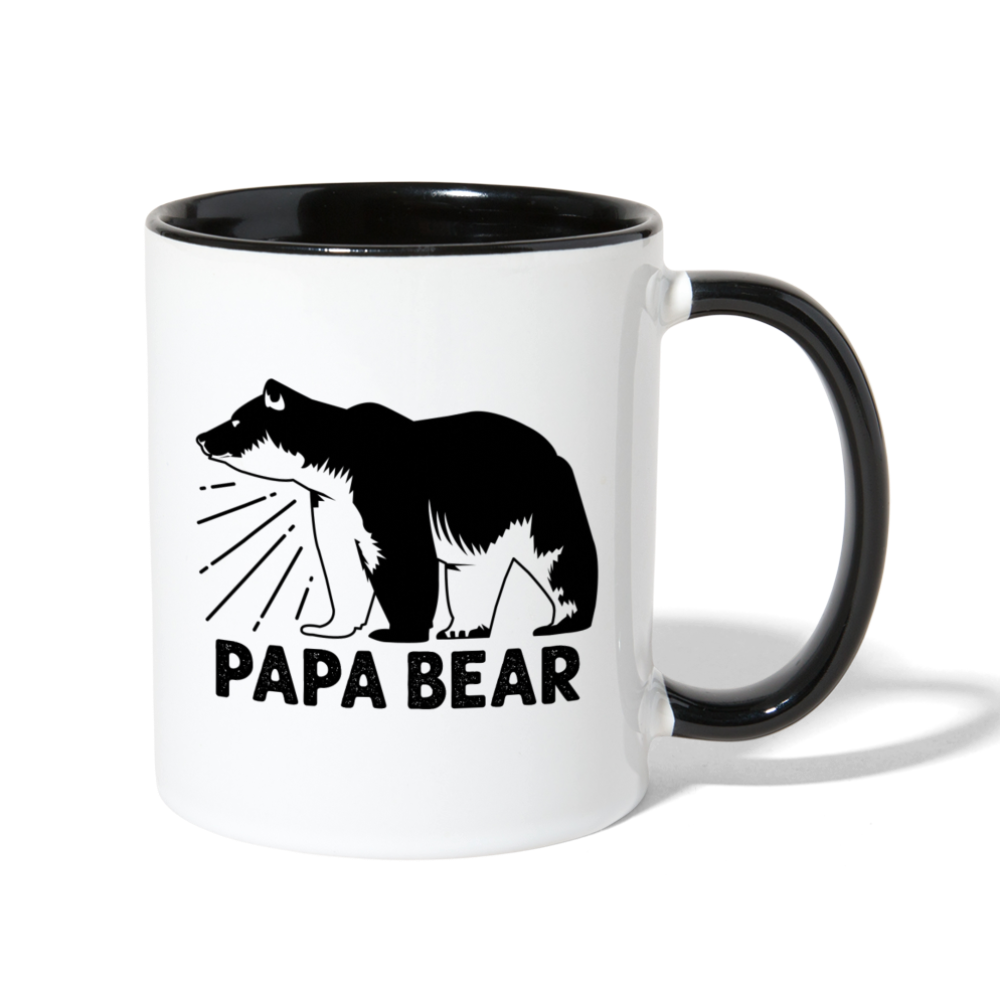 Papa Bear Contrast Coffee Mug - white/black