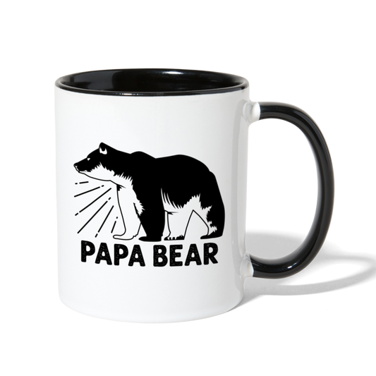 Papa Bear Contrast Coffee Mug - white/black