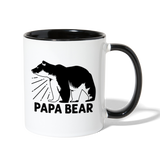 Papa Bear Contrast Coffee Mug - white/black