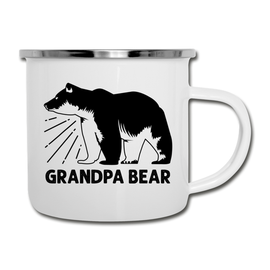 Grandpa Bear Camping Mug - white