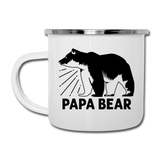 Papa Bear Camping Mug - white