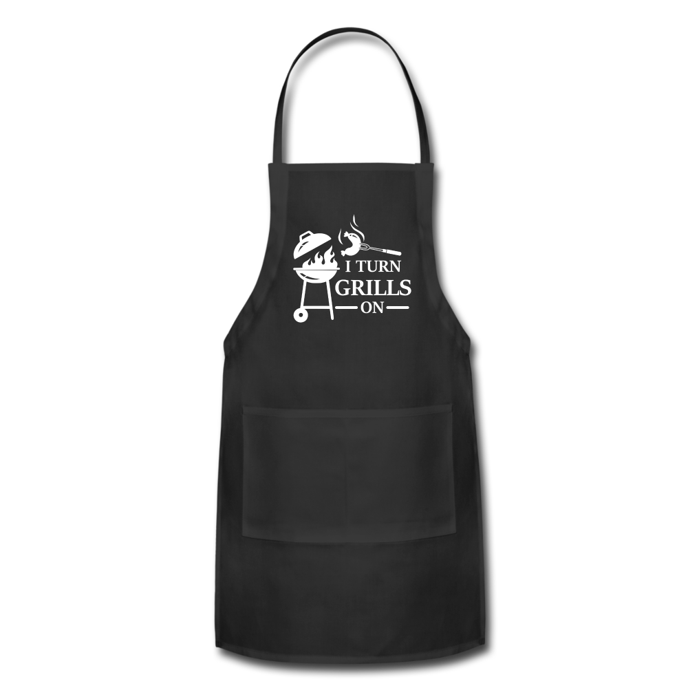I Turn Grills On Adjustable Apron - black
