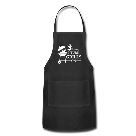 I Turn Grills On Adjustable Apron - black