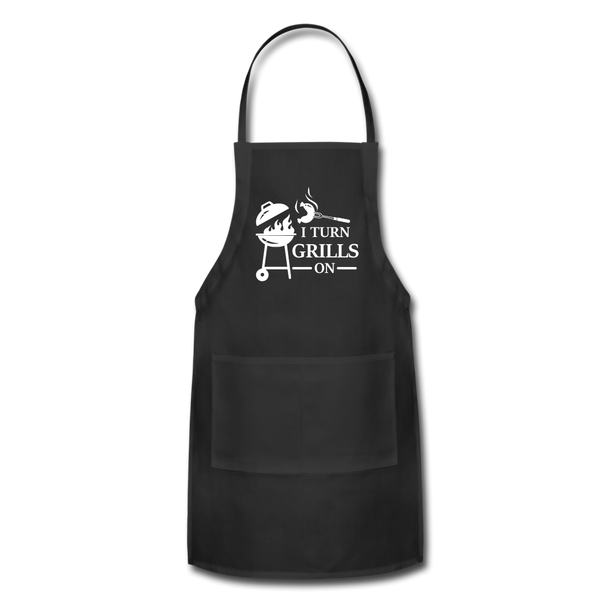 I Turn Grills On Adjustable Apron - black