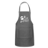 I Turn Grills On Adjustable Apron - charcoal