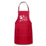 I Turn Grills On Adjustable Apron - red