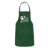 I Turn Grills On Adjustable Apron - forest green