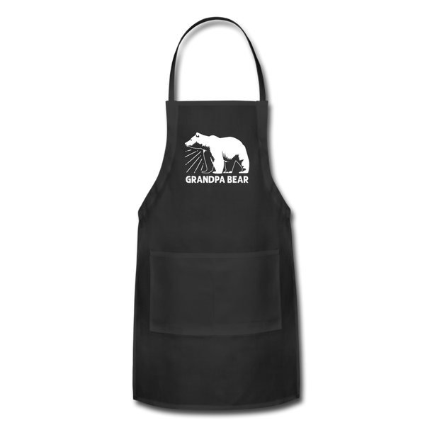 Grandpa Bear Adjustable Apron - black