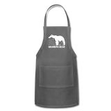 Grandpa Bear Adjustable Apron - charcoal