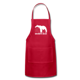 Grandpa Bear Adjustable Apron - red