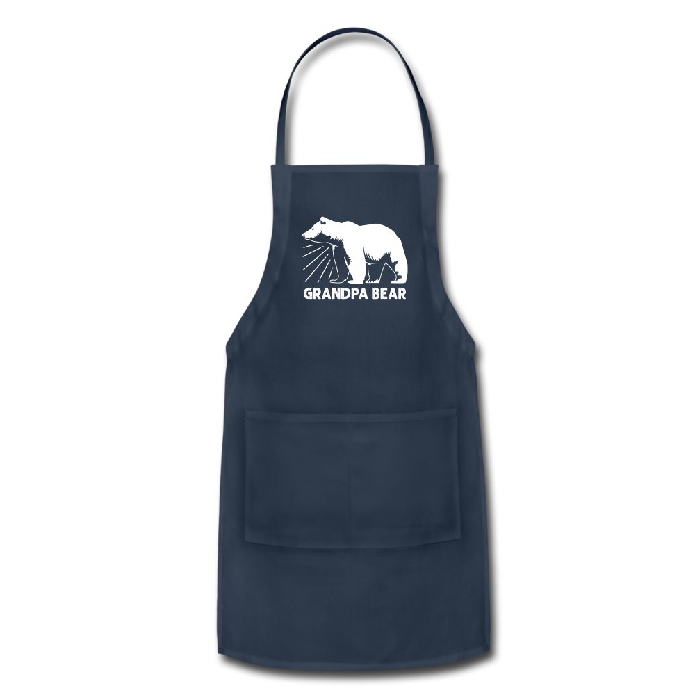 Grandpa Bear Adjustable Apron - navy