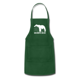 Grandpa Bear Adjustable Apron - forest green