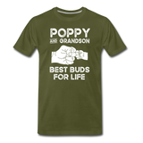 Poppy and Grandson Best Buds for Life Men's Premium T-Shirt - olive green