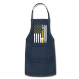 American Flag Tap Beer Adjustable Apron - navy