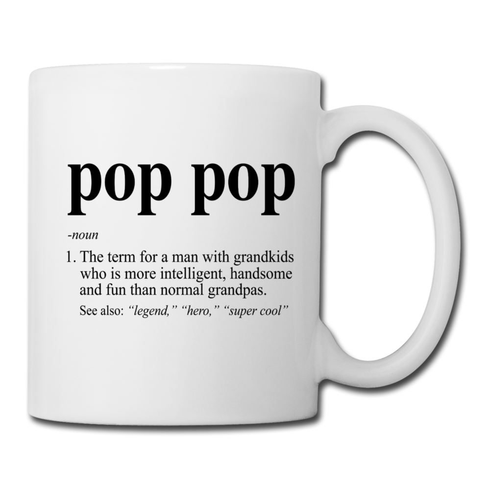 Pop Pop Definition Coffee/Tea Mug - white