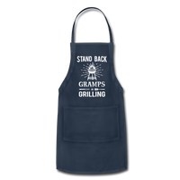 Stand Back Gramps Is Grilling Adjustable Apron - navy
