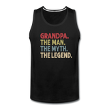 Grandpa The Man the Myth the Legend Men’s Premium Tank - black