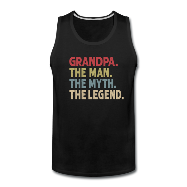Grandpa The Man the Myth the Legend Men’s Premium Tank - black
